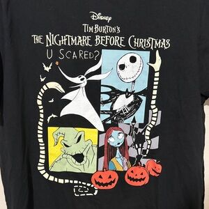 Disney Black Nightmare Before Christmas Graphic Tee